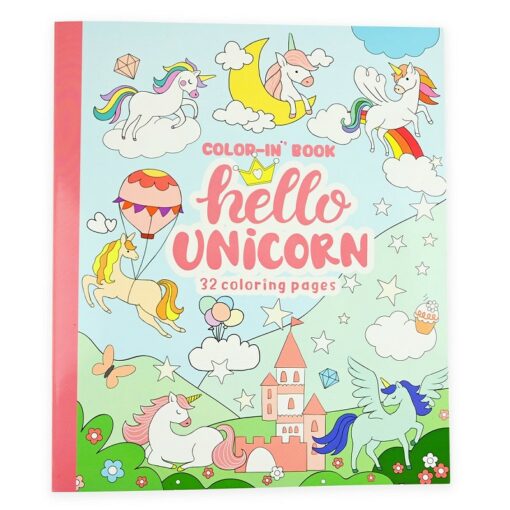 Målarbok Hello Unicorn 32 sidor