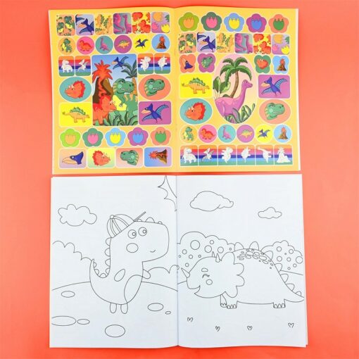 Dinosaurie målarbok och klistermärken - Bild 2