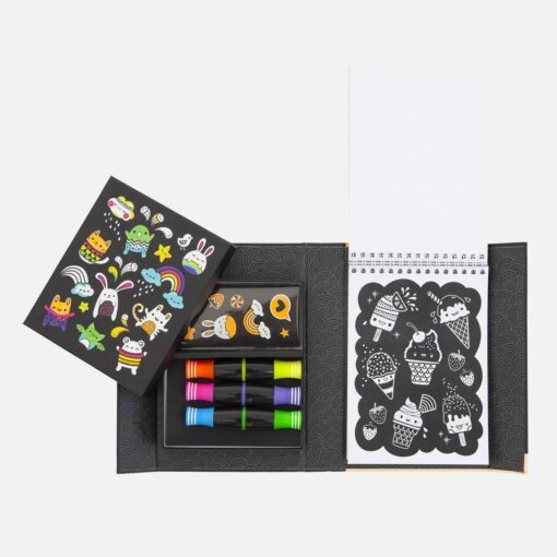 Tiger Tribe Målarbokset med Stickers & Pennor - Neon Colouring Set- Glow Friends - Bild 4