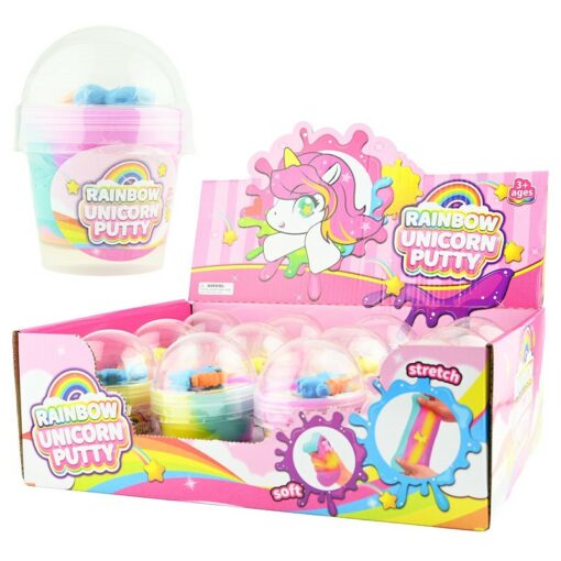 Putty Rainbow med Unicorn suddgummi - 10cm - Bild 2