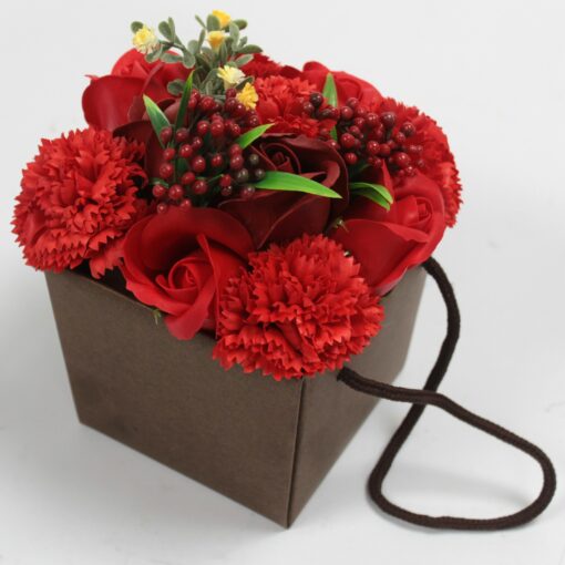 Tvålblommor Bukett - Red Rose & Carnation - Bild 3