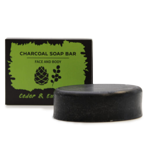 Ancient Wisdom Vegan Handgjord Charcoal Tvål - Eucalyptus & Cedarwood - Bild 2