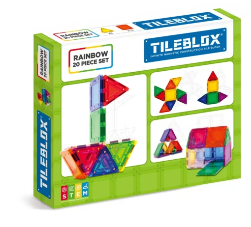 Tiles Rainbow 20 bitar - Byggklossar med Magneter - Bild 2