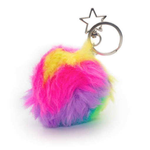 Furry Squish Ball Keychain