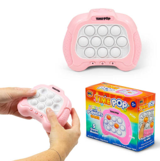 Time Pop Light Up Push Popper Game Pink